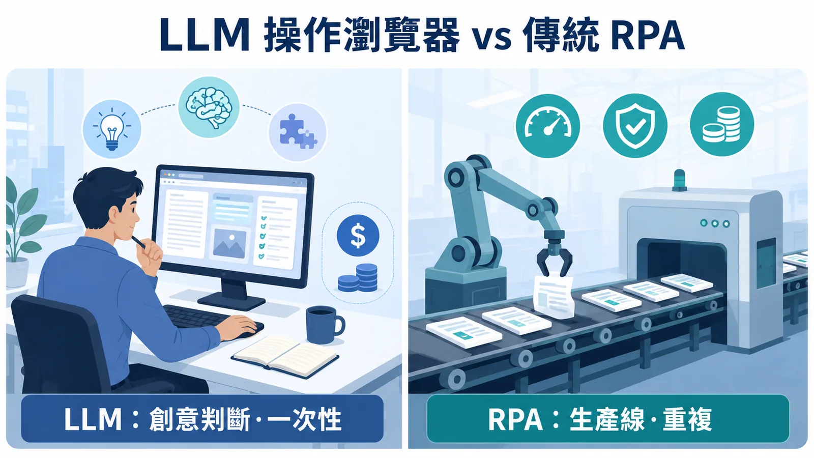 LLM 直接操作瀏覽器，能取代傳統 RPA 嗎？